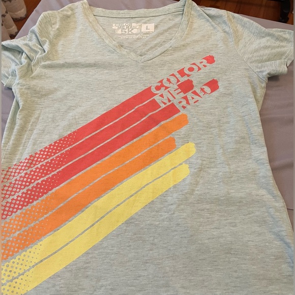 Color Me Rad Tops Free With Bundle Color Me Rad 5k T-Shirt Size Large - Picture 3 of 6